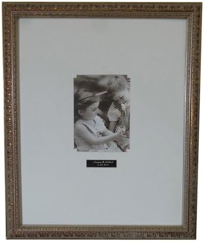 Guest Signature Antique Silver Fram #A2 / Black OR White Mat / Vertical OR Horizontal / 16"x20" (White Mat, Your Photo:5"x 7"(Frame:16"x 20") VERTICAL)