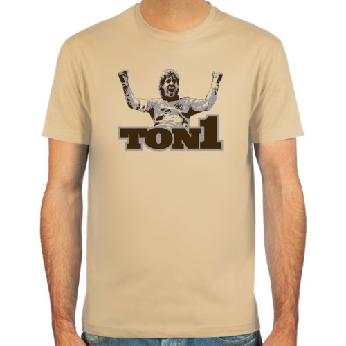 T-Shirt Toni Schumacher ::: Farbauswahl: skyblue, sand oder weiß ::: Größen: S-XL ::: Fußball-Kult