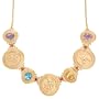 Tagliamonte - 14k Yellow Gold Blue Topaz, Amethyst, Citrine and Pink Tourmaline Necklace, 18"