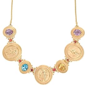 Tagliamonte - 14k Yellow Gold Blue Topaz, Amethyst, Citrine and Pink... by