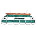 NHL San Jose Sharks Stained Glass 40 inch Lighting Fixture