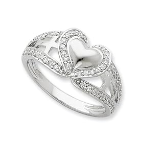 Pure Heart Ring in Sterling Silver: Jewelry