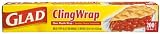 Glad Cling Plastic Wrap, 200-Foot Rolls (Pack of 12)