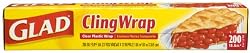Glad Cling Plastic Wrap, 200-Foot Rolls (Pack of 12)