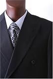 Men's Double Breasted Black Dress Suit
