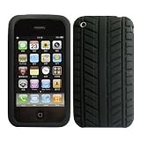 LUPO Apple Iphone 3GS, 3G TYRE TREAD Silicone Skin Case - BLACK