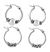 Sterling Silver Bali Style Hoop Earring Set