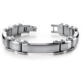 Classy and Sophisticated ID Style Stainless Steel Bracelet