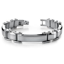 Classy and Sophisticated ID Style Stainless Steel Bracelet
