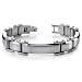 Classy and Sophisticated ID Style Stainless Steel Bracelet