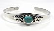 Silver Stone Bangle Bracelet, Size: 16mm