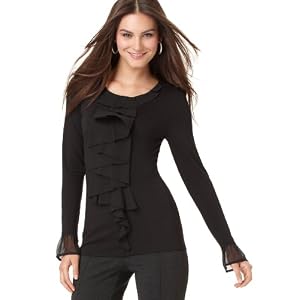 Buy Alfani Top, Ruffled Long Sleeve