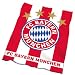 9550-09-9-03
FC Bayern M�nchen Fanartikel Fleecedecke Wappen Streifen Sterne 150x200cm
Marterial: 
100 % Polyester