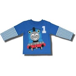 Thomas the Engine "#1" Applique T-shirt with Drop Sleeve for Toddler boys