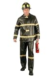 ALL NEW Young Adult/Adult Fireman Costume in Pleather (helmet/extinguisher not included)