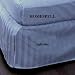Homespell Egyptian Cotton 300 Thread Count Sateen Stripe Bed Skirt Light Blue King .