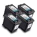 HP 27 C8727AN Compatible Remanufactured Combo Pack - 4 Black Ink Cartridges