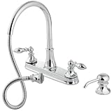 Price Pfister 536EPBC Catalina Double-Handle Kitchen Faucet with Pull-Down Spout Sprayer and Soap Dispenser, Chrome