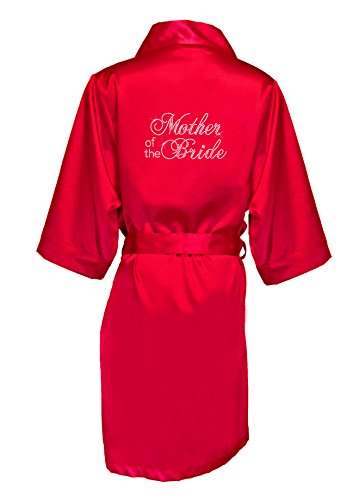 GirlEO Womens Red Satin Mother of the Bride Robe 3X/4X 28-32