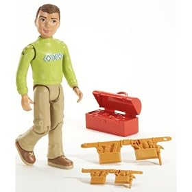 Fix-It Fun Caring Corners Dollhouse Play Set with Dad, Tool Box and Tool Belts