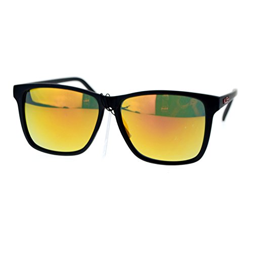 Kush Brand Matte Plastic mirrored Lens Thin Plastic horned Sport Sunglasses