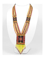Mixed Colors Seed Beads Necklace In Zinc