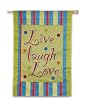 Live, Laugh, Love Silk Reflections Regular Size Flag