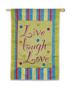 Live, Laugh, Love Silk Reflections Regular Size Flag
