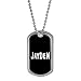 Jayden - Name Military Dog Tag Luggage Keychain