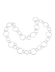 Sterling Silver Cascading Rings Necklace