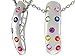 0.72 cttw 14k Yellow Gold .75 inch long Rainbow