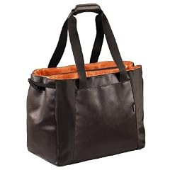 Hama 00083940 Shopper's Bag "Aspen", Braun/Orange