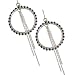 Hoops Up Earrings Black Beads (Femme Frivolity)