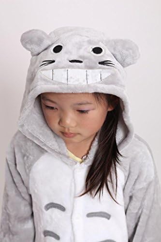Luxury Flannel Unisex Child Animal Kigurumi Onesie Pajamas Anime Cosplay Costume Dress - Totoro,X-Large (49"-53" Height)