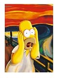 The Simpsons - Homer Simpson, Scream Poster Kunstdruck (80 x 60cm)