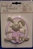 Readyroll Best of Friends Self-Adhesive Rabbit Coat Hook PINK