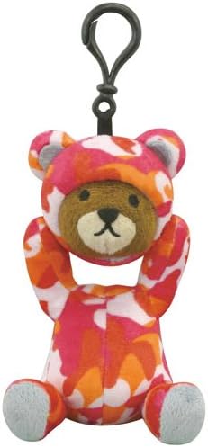 Control Bear stuffed mascot key ring pink camouflage (japan import)