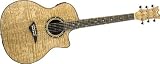 Dean Exotica Acoustic-Electric Guitar, Quilted Ash Satin Natural