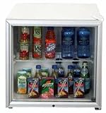 Summit FFAR2LGLCSS7 1.8 cu. ft. Compact Refrigerator with Adjustable Thermostat, Front Lock, Glass Door and For Commercial Use: Stainless Steel