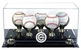 Mark Grace, Ron Santo, Billy Williams, Andre Dawson and Ernie Banks - Lords of the Ivy - Autographed Baseballs with 5 Ball Display Case