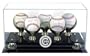 Mark Grace, Ron Santo, Billy Williams, Andre Dawson and Ernie Banks - Lords of the Ivy - Autographed Baseballs with 5 Ball Display Case