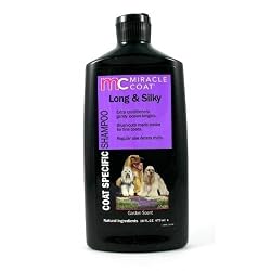 Miracle Coat dog shampoo, Coat Specific for Long and Silky Coats, 16-ounce Bottle