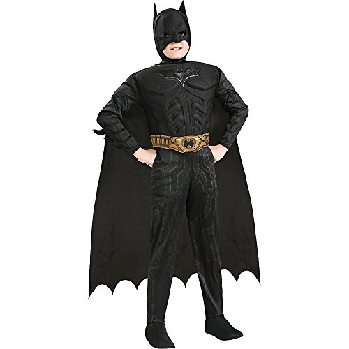 Batman Dark Knight Deluxe Muscle Chest Batman Child Costume- Black
