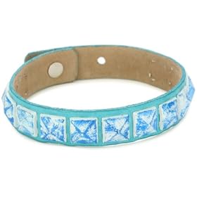 Streets Ahead 1/2 Turquoise Leather with White Washed Pyramid