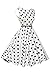 FARYSAYS Women's 50s Vintage Sleeveless Cocktail Swing Dress with Belt