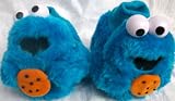 Sesame Street Elmo, Cookie Monster Kids Size 3-4 Soft Plush Warm Shoes Slippers, Great for Halloween Costume