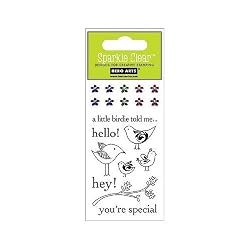 Hello Birdie Sparkle Clear Stamps (Hero Arts) CL177