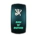STVMotorsports Laser Green Rocker Switch Burn YA' Bastard 20A 12V On/Off LED Light
