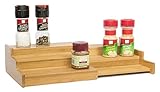 Bamboo Expandable 3-Tier Spice Rack and Cabinet Organizer by Trademark Innovations