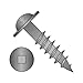 #10 x 2 1/2" Deep Thread Wood Screws/Square/Round Washer Head/Steel/Black Oxide/2/3 Thread (Carton: 1,750 pcs)